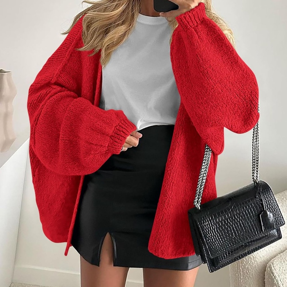 Vibrant Red Women's Cardigan
